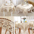 22" LeLehome Square Classic EmbroideredTablecloth, Vintage Brown Flower Beige Small Table Cloth Bedside Nightstand Tea
