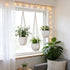 3 Pack 3 35"/29"/23" YIBOT Macrame Plant Hanger Indoor Hanging Planter for Plants Holder with Hooks, Size No Tassels