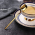 IQCWOOD Coffee Spoons, 5.6 Inches Demitasse Espresso Stainless Steel Small Spoon, Set of 6 Gold Teaspoons
