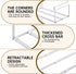 Closet, Organization(White,2PCS) Expandable Hanging Shoe Rack Organizer for Adjustable Shoe Rack Under Cabinet Shelf