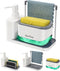 Hand and Dish Soap Dispenser Set with Tray, 5-in-1 Organizer for Kitchen Sink Countertop Storage, Useful Kitchen Gadgets