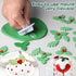 KALAIEN 3pcs Holly Leaf Plunger Cutter Fondant Baking Tools for Cake Cookie Sugarcraft Decorating