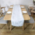 CEMGYIUK Table Runner,Modern Snowy White Faux Fur Decor Runner