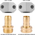 Zinc and Aluminum Male and Female Coupling, 2 Pack Garden Hose Repair Fitting, Fits 5/8-Inch and 3/4-Inch