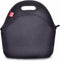 yookee home Black Insulated Lunch Bag, Thick Reusable Thermal Lunch Tote, Small Neoprene Lunchbags with Zipper