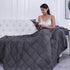 48"x72", 15lbs, L'AGRATY Weighted Blanket for Adults- Dark Grey, Twin Full Size Heavy Throw Blanket, Cooling