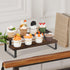 Wooden Tiered Display Riser Stand, 2 Tier Perfume and Cologne Organizer, Rustic Spice Rack Shelf for Candles