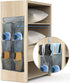 Wall Mounted Shoes Rack 2 Pack - Store 6 Pairs of Sneakers with Sticky Hanging Mounts, Organizer Shelf