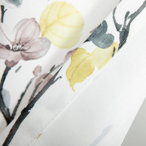 Leeva Floral Printed Valance Curtains, 52 x 18 Inches Light Filtering Drapery for Bedroom, Living Room
