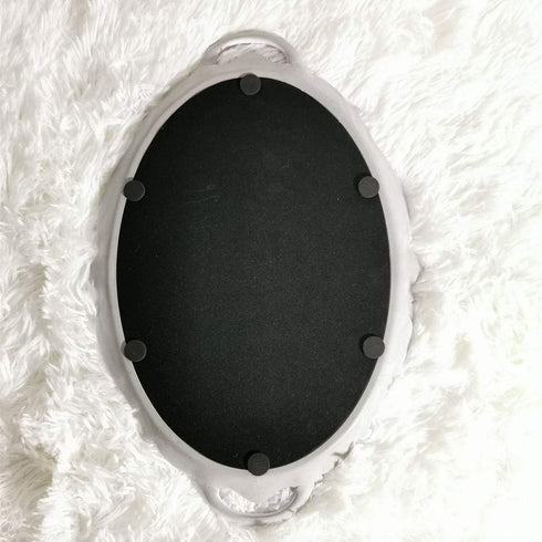 Oval Decorative Mirror Tray - French Style Makeup Organizer, Jewelry Organizer, 9.8"x14.6"