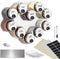 OPTWISELY 10 PCS 5oz Hexagon Glass Large Magnetic Spice Jars for Refrigerator with