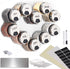 OPTWISELY 10 PCS 5oz Hexagon Glass Large Magnetic Spice Jars for Refrigerator with