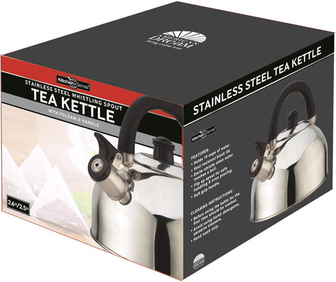 Tea Kettle - Whistling Tea Pot for Stovetop, Stainless Steel 2.5 Liter
