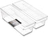 BINO Plastic Storage Bins, Small Shallow, Multipurpose Organizer for Kitchen Pantry, Clear Containers