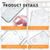 HOUSE DAY 6 PCS Desk Drawer Organizer Bins, Clear 9*6*2" Non-Slip Plastic Organizers for Makeup, Office