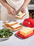 Countertop,Porcelain 7.3*4.1 inches Sweejar Ceramic Butter Dish with Lid for Butter Keeper with Knob Handle,Butter