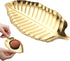 Gold Spoon Rest for Kitchen Counter, Stainless Steel Leaf Holder for Stove Top