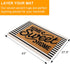 Collive Black and White Striped Door Mat, 27.5" x 43.3", Reversible Washable Front Porch Rug for Indoor Outdoor