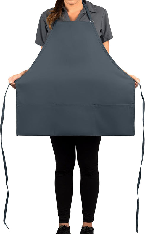 3 Pack 2 KNG Slate Pocket Adjustable Bib Apron for Men and Women