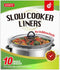 Large Slow Cooker Liners, Disposable Cooking Bags for 4QT to 8.5QT Oval & Round Pots, 10 BAGS
