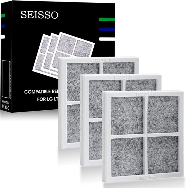 SEISSO LT120F Fresh Refrigerator Air Filter Replacement for LG, Compatible with Kenmore, 3 Packs