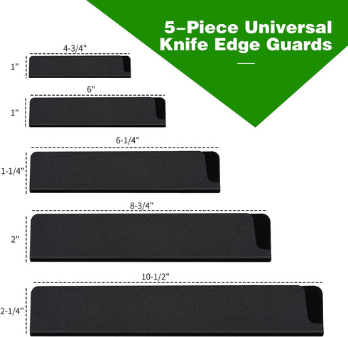 5/10/20pcs Universal Knife Edge Guards Set, Non-BPA Knife Sheath, Waterproof Abrasion Resistant Felt Lined Knife Cover Sleeves Knife Protectors, Gentle on Your Blades(5pcs)