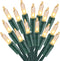 Brizled Warm White Clear Christmas Lights Connectable, 21FT 100 Count Mini Incandescent