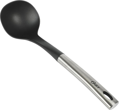 Oster Baldwyn 12" Nylon Ladle, Black with Stainless Steel Handle