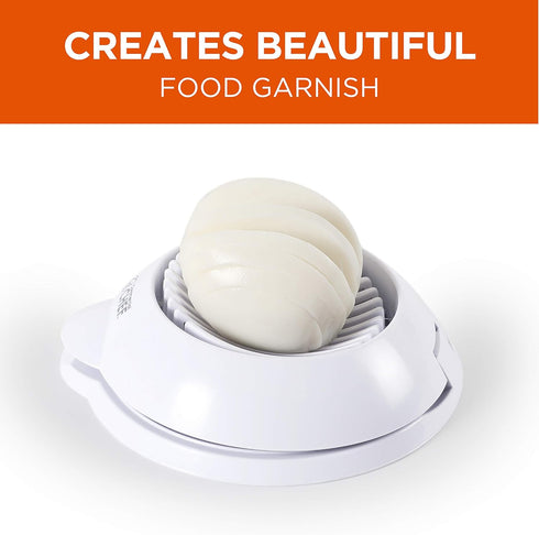 COMMERCIAL CHEF Egg Chopper, Safe Food Chopper, Egg Cutter, Mushroom & Strawberry Slicer for Salads, White