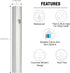 A&S Mezuzot Aluminum Mezuzah Case in Silver Shin Design, Weatherproof Door Mezuza Judaica Art (Silver, 5 Inches)