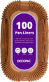 DecoPac 2lb Loaf Pan Liners, 100 Pack, Non-Stick Siliconized Greaseproof Paper for Baking Bread and Cakes