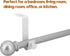 4 Pack Ceiling Curtain Rod Bracket, Heavy Duty Single Curtain Rod Holders for 1 Inch Drapery, Living Room Bedroom, White
