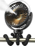 Wavmill Misting Stroller Fan, 6000mAh Battery Operated Portable Fan with Light & 360