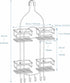 Chrome Shower Caddy Organizer with Hooks - Overhead Bathroom Rack