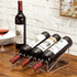 Countertop Wine Rack, 3 Bottle Holder for Wine Storage, Modern Matte Black Metal Wine Rack for Tabletop
