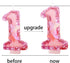 Birthday Candles Number 4, Pink Glitter Happy Birthday Cake Candles Handmade Sequin Numeral Candle
