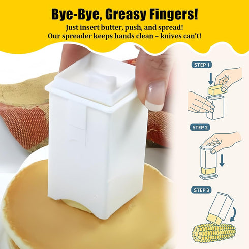 smrtcol 4 Pack Plastic Butter Spreader Corn Cob with Cover Butter Spreader for Corn, Bread & Cooking for Even Spread on