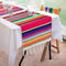 Mexican Table Runner, 14 x 84 Inch Serape for Party Wedding Decorations, Fringe Cotton