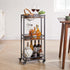 3-Tier Wheels,11.79x15.72x33.01 inches,Rolling TMJ319H IBUYKE Home Bar Serving Cart,Kitchen Storage Carts with Mini Bar