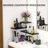 ZHWS Bathroom Counter Organizer Corner Shelf, Bamboo 3 Tier Makeup Organizer, Space Saving Rack for Kitchen, Office