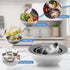 Mixing Bowl Set of 5, Stainless Steel Nesting Whisking Bowls for Cooking, Baking, and Food Prep