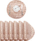 Sequin Placemats Set of 6, Heat-Resistant Stain-Resistant Kitchen Table Mats, Elegant Rose Gold 15" Round for Party