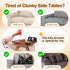 VANGONA 360Rotating Couch Armrest Table, Foldable Side Tray Table for Couch, Cup & Phone Holder Tray, Anti-Slip Snack