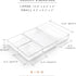 BINO | 4-Piece Drawer Organizer Bin Set | THE MODULAR | Multi-Purpose Storage | Durable | BPA-Free | Desk Drawer Organizer | Vanity Organizer | Bathroom Drawer Organizers | Makeup Drawer Organizer by BINO