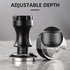 Bincoo Espresso Tamper 58mm, Adjustable Depth Stainless Steel Base Tamper for Barista Home, Fits 58mm Portafilters