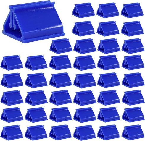 Litoexpe 50 Pcs Blue Game Card Holder Stand, Acrylic Card Stand Plastic