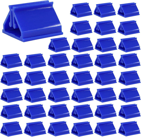Litoexpe 50 Pcs Blue Game Card Holder Stand, Acrylic Card Stand Plastic