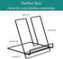 Cookbook Stand Holder for Kitchen Counter - Recipe Book Stand for Hands-Free Reading (Black)
