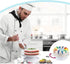 KNC 11 Inch Rotating Cake Turntable with 3x Icing Smoother, Cake Decorating Tools, White Baking Supplies