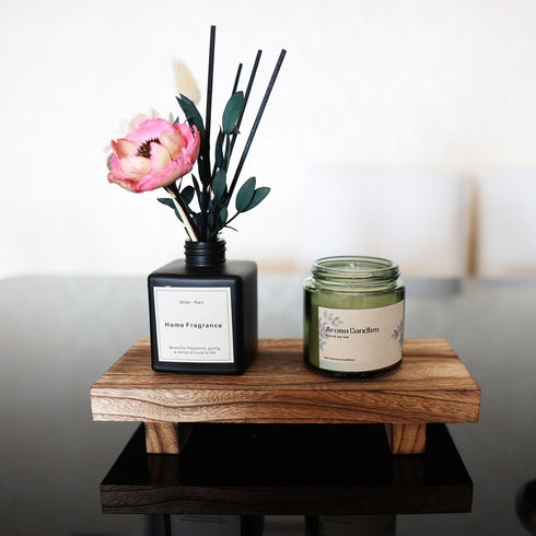 8.66X3.54in Counter Wood Riser for Decor, Wood Pedestal Stand, Small Wooden Riser for Bathroom for Kitchen